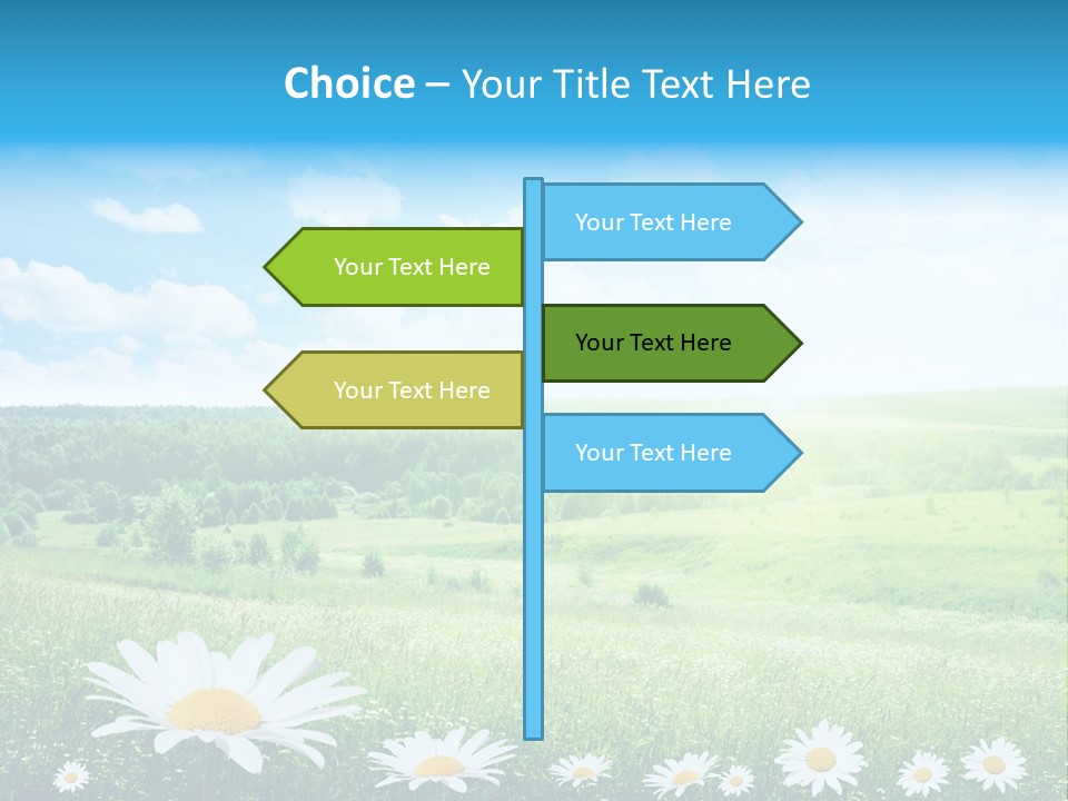 Cloud Floral Pasture PowerPoint Template