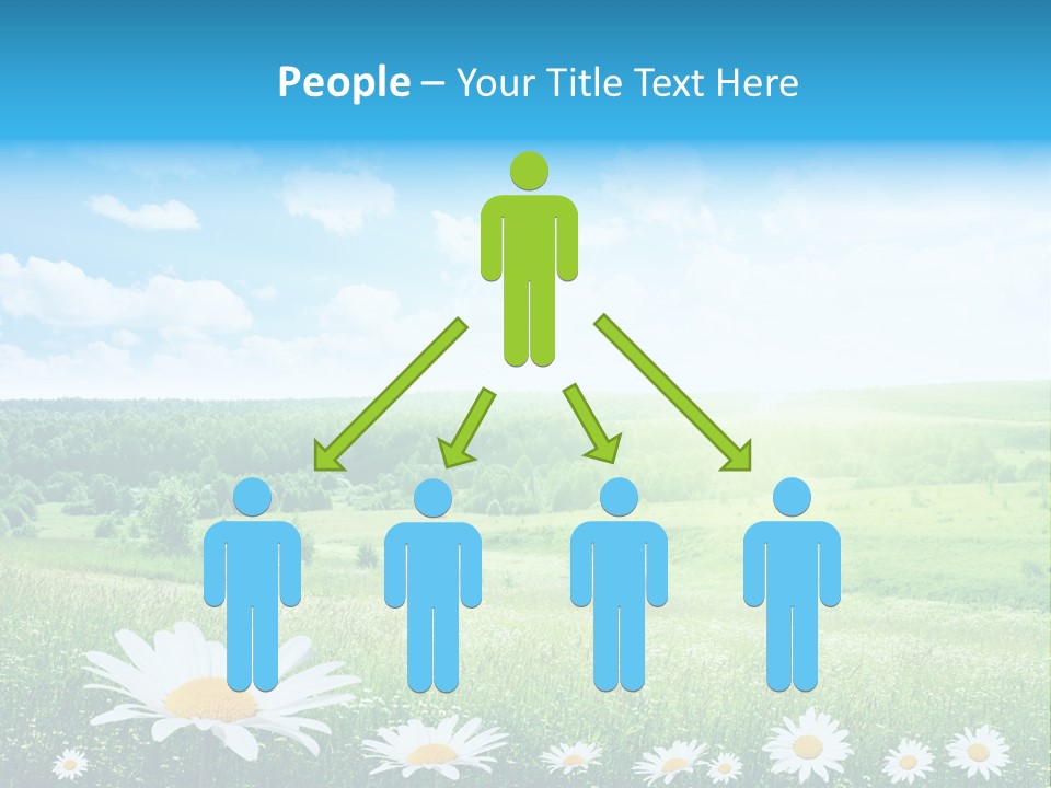 Cloud Floral Pasture PowerPoint Template