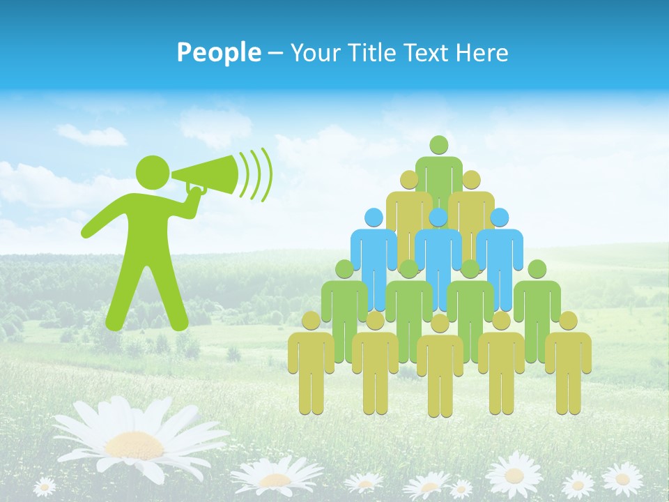 Cloud Floral Pasture PowerPoint Template