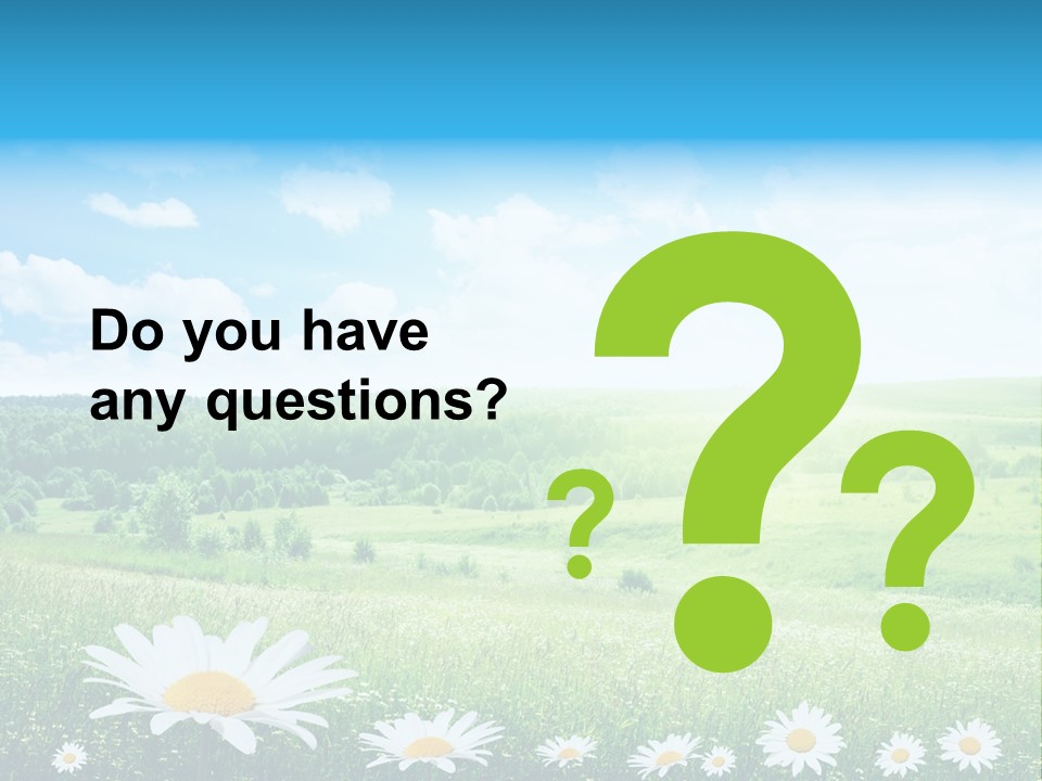 Cloud Floral Pasture PowerPoint Template