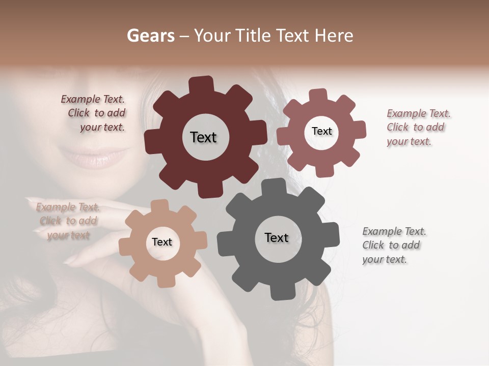 Cosmetic Young Woman PowerPoint Template