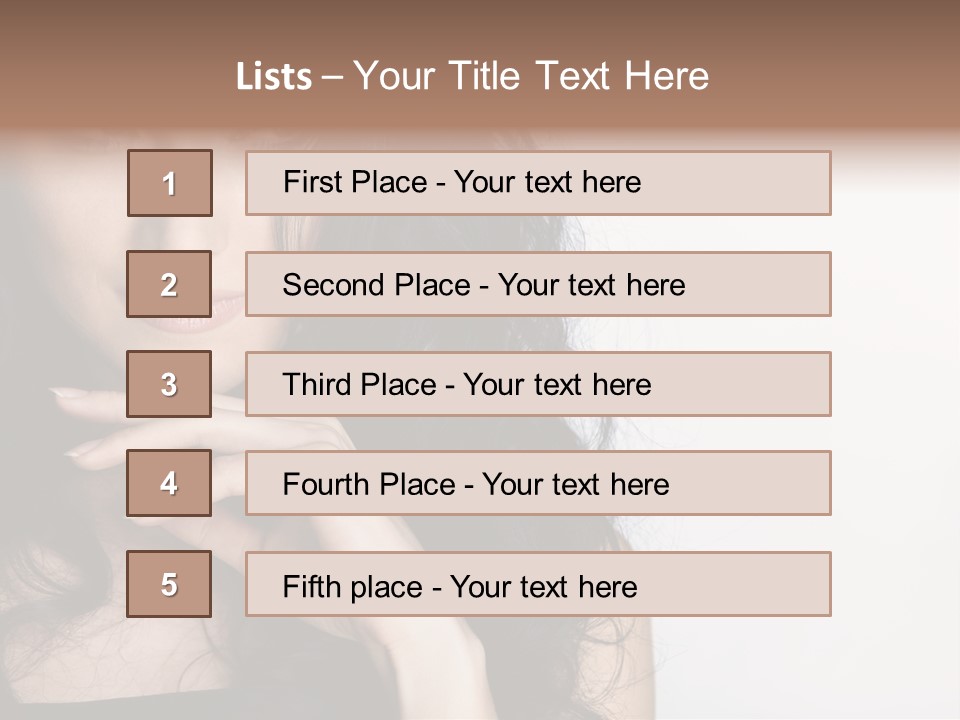 Cosmetic Young Woman PowerPoint Template