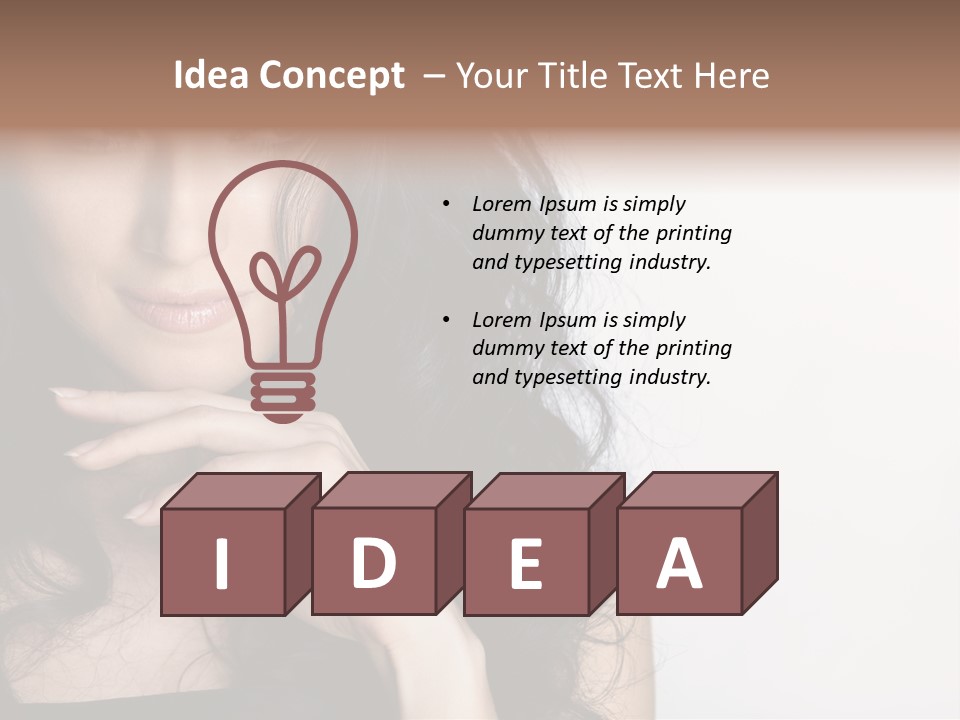 Cosmetic Young Woman PowerPoint Template