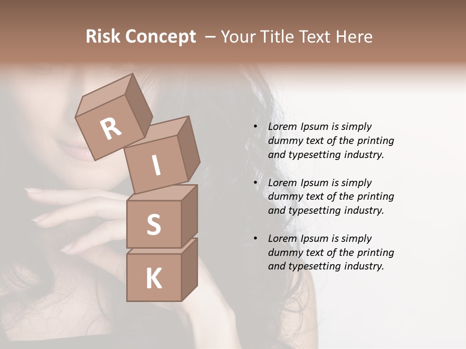 Cosmetic Young Woman PowerPoint Template