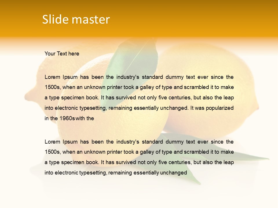 Fresh Yellow Healthy Eating PowerPoint Template