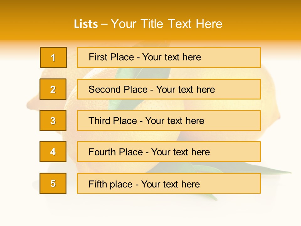 Fresh Yellow Healthy Eating PowerPoint Template