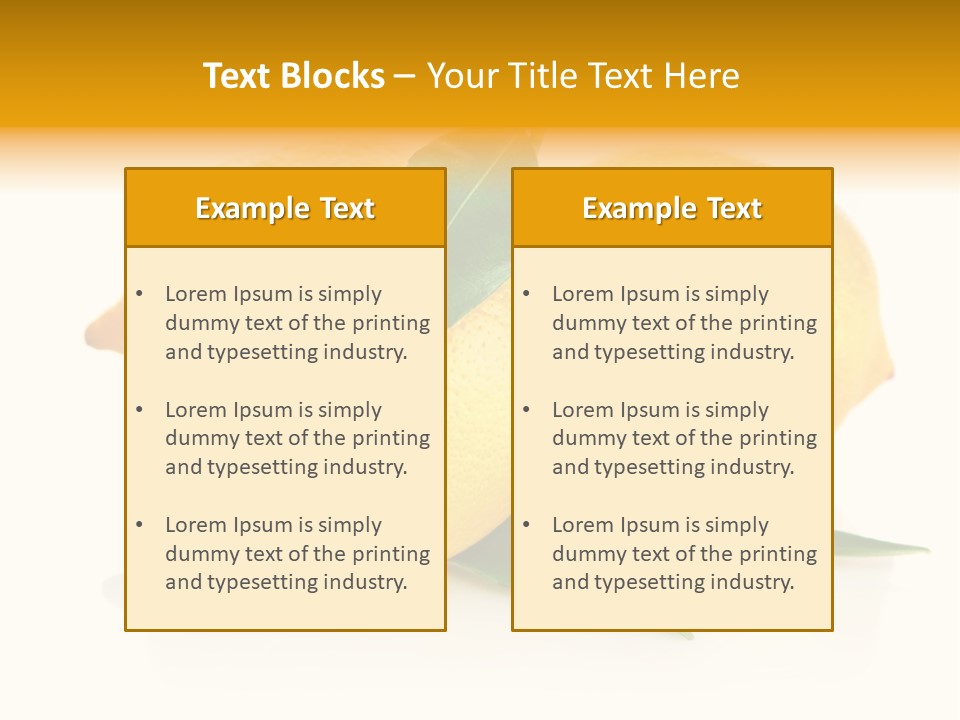 Fresh Yellow Healthy Eating PowerPoint Template