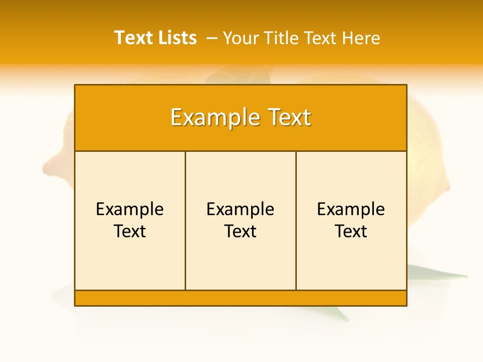 Fresh Yellow Healthy Eating PowerPoint Template