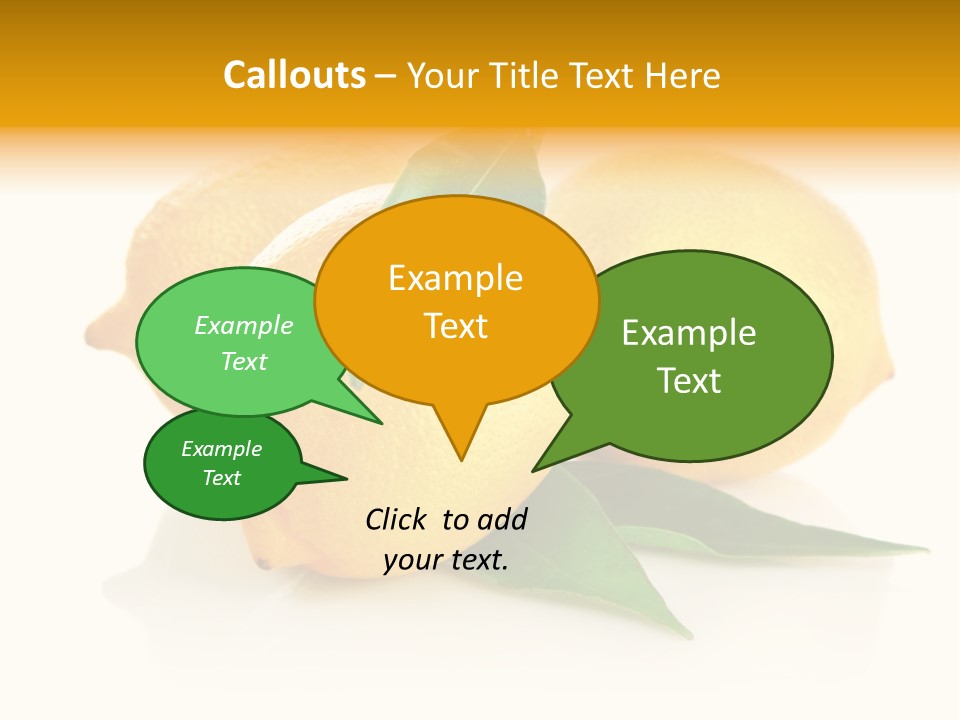 Fresh Yellow Healthy Eating PowerPoint Template