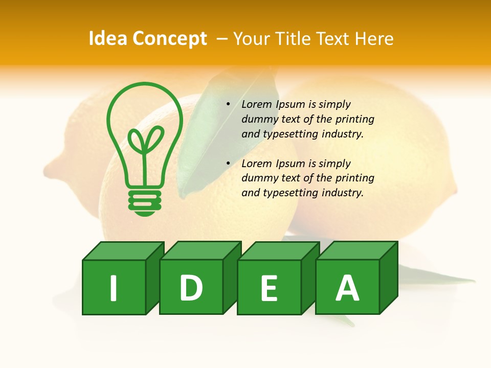 Fresh Yellow Healthy Eating PowerPoint Template