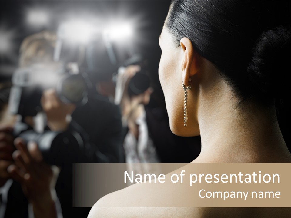 Actress Crowded Group PowerPoint Template