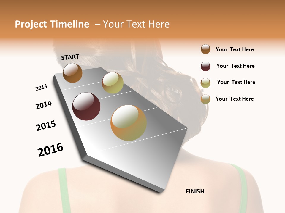 White Background Cool Curly PowerPoint Template