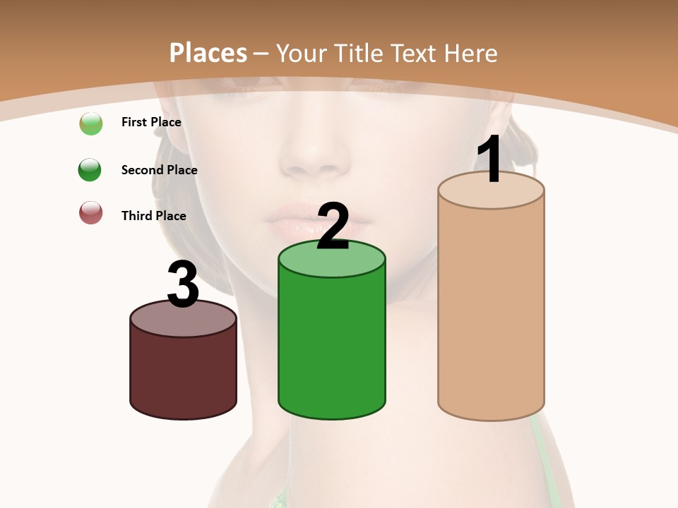 Young Brown Hair Elegance PowerPoint Template