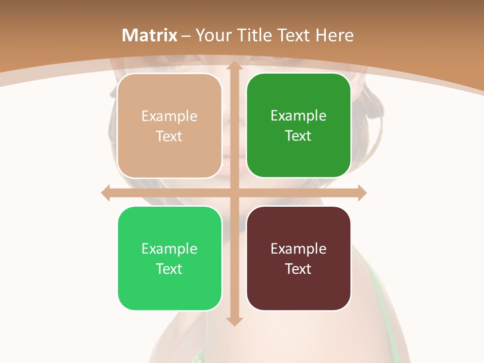 Young Brown Hair Elegance PowerPoint Template