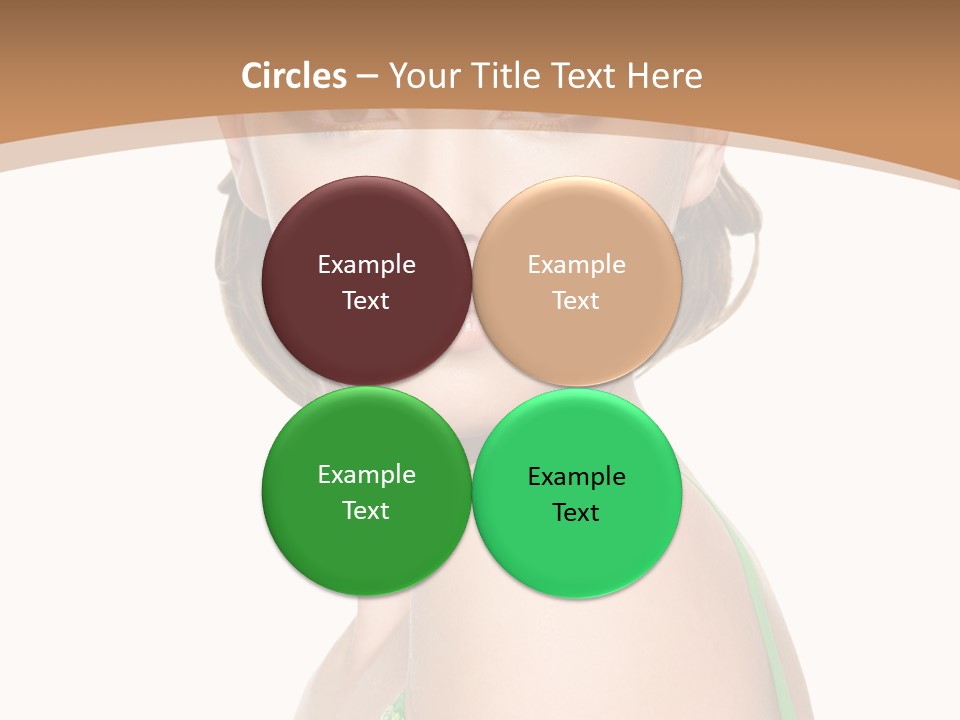 Young Brown Hair Elegance PowerPoint Template