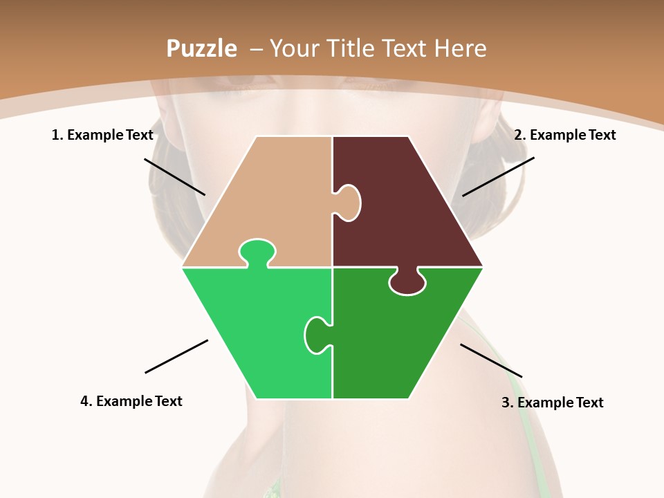 Young Brown Hair Elegance PowerPoint Template