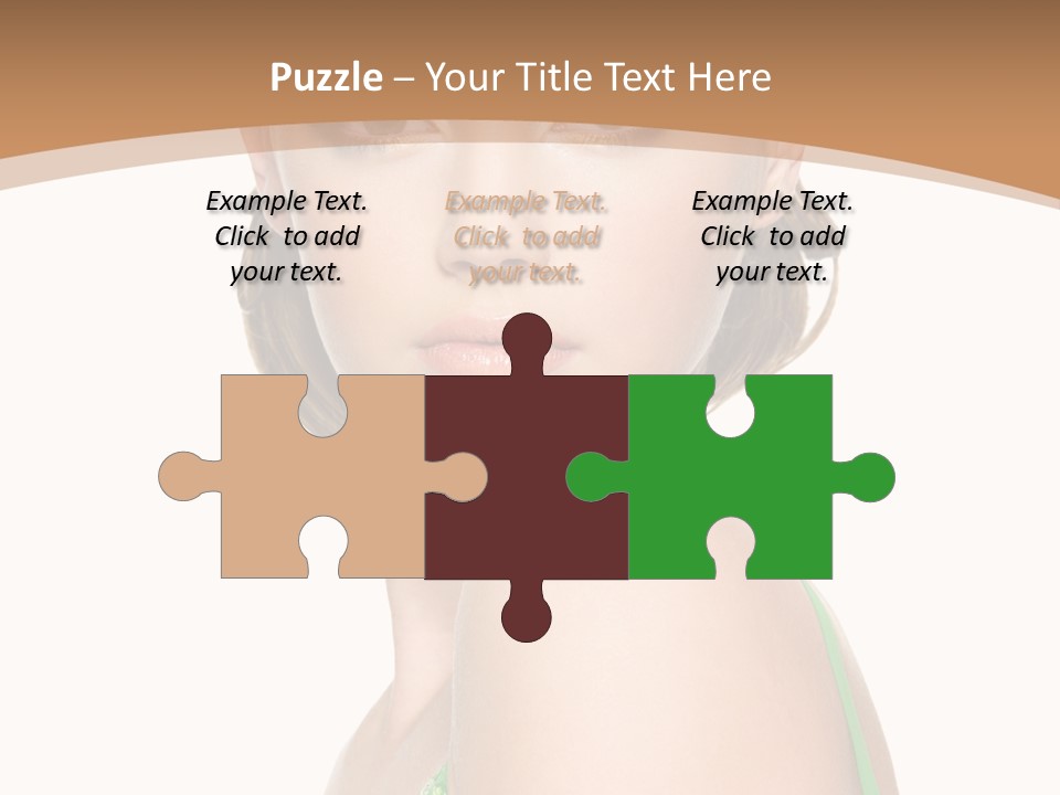 Young Brown Hair Elegance PowerPoint Template