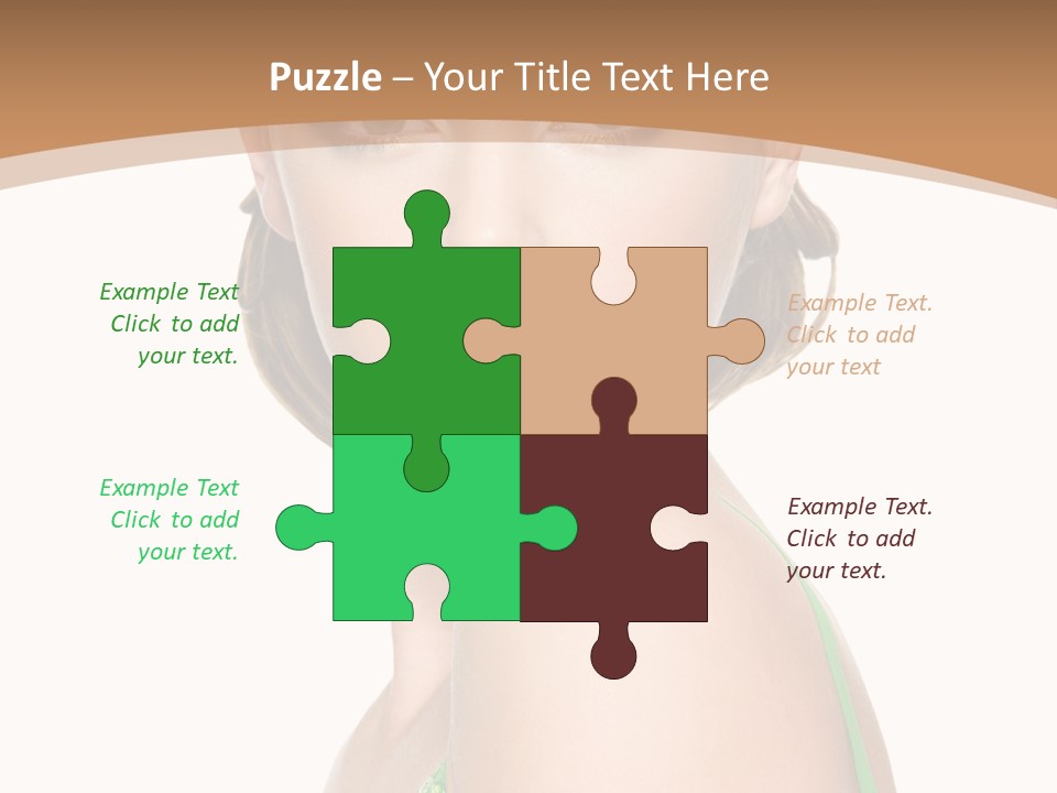 Young Brown Hair Elegance PowerPoint Template