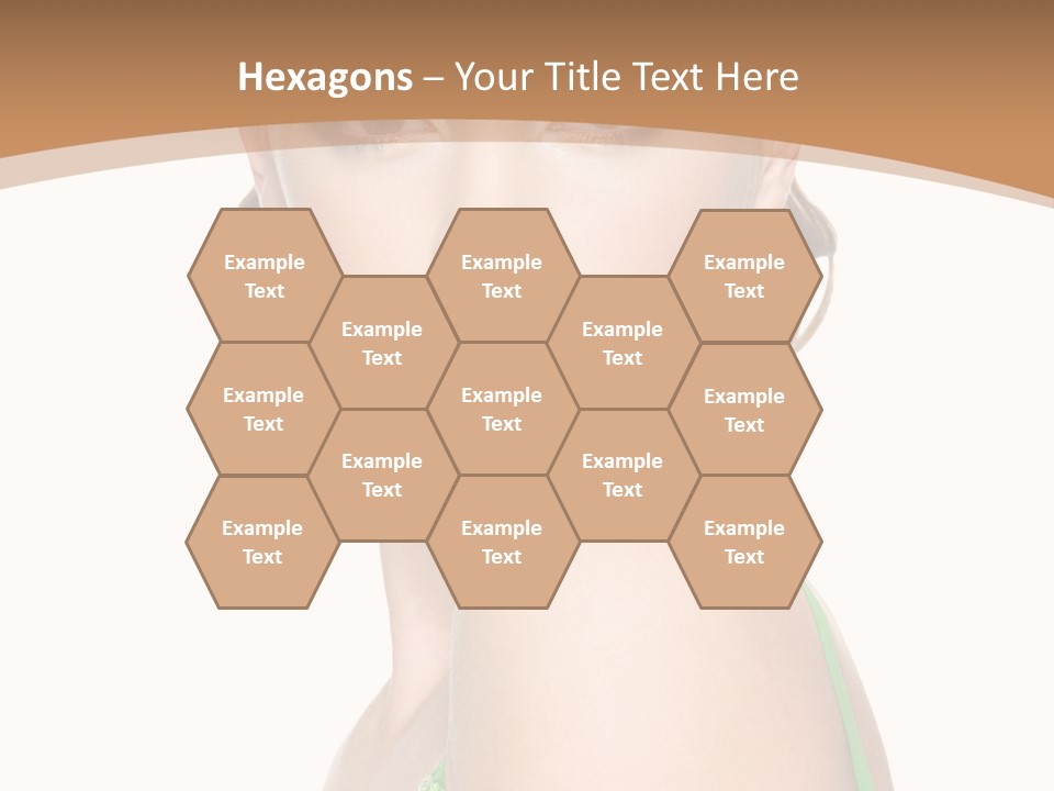 Young Brown Hair Elegance PowerPoint Template