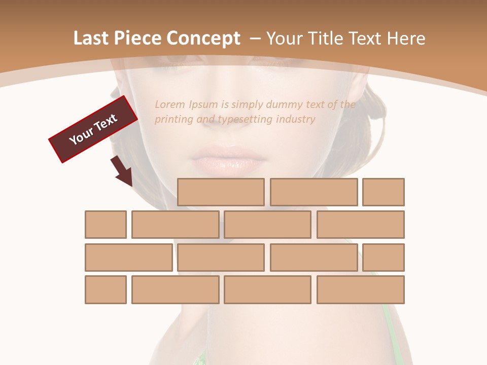 Young Brown Hair Elegance PowerPoint Template