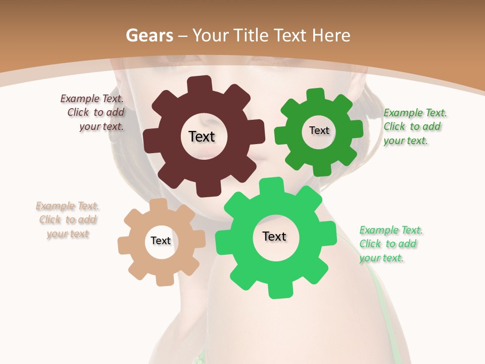 Young Brown Hair Elegance PowerPoint Template