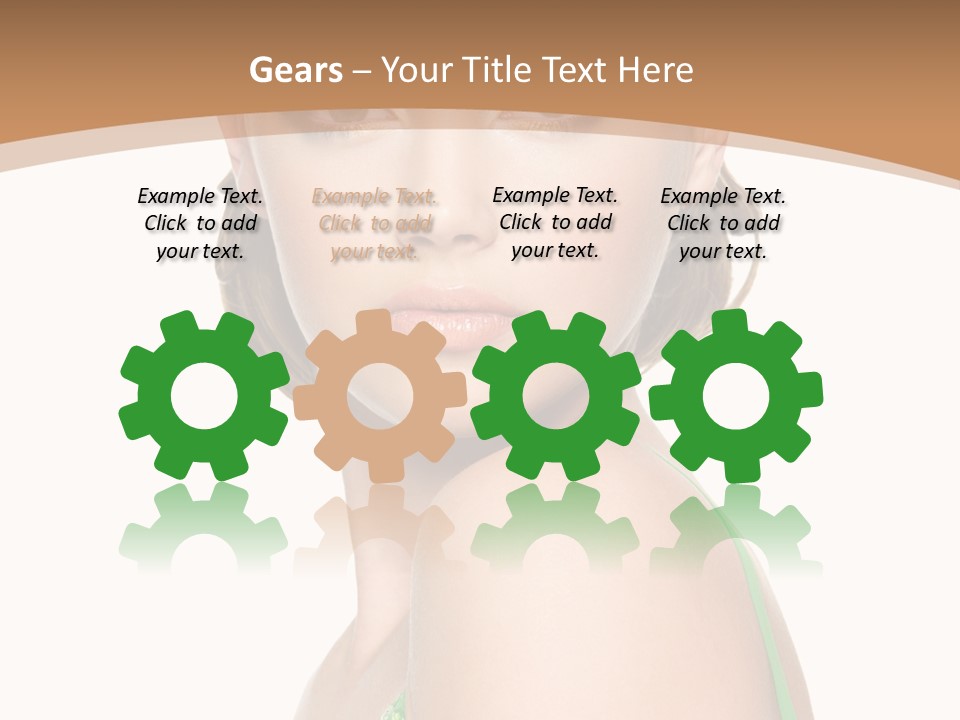 Young Brown Hair Elegance PowerPoint Template