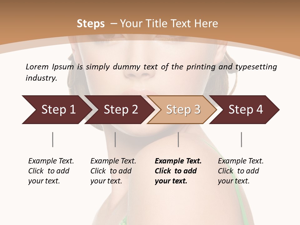 Young Brown Hair Elegance PowerPoint Template