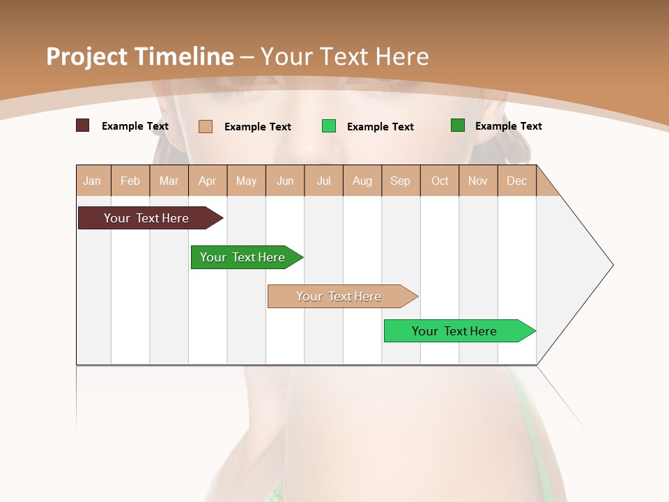 Young Brown Hair Elegance PowerPoint Template