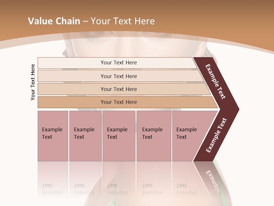 Young Brown Hair Elegance PowerPoint Template