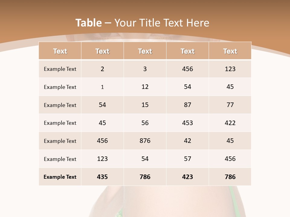 Young Brown Hair Elegance PowerPoint Template