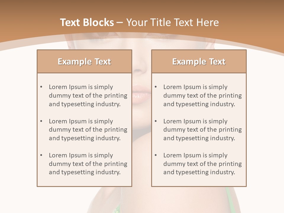 Young Brown Hair Elegance PowerPoint Template