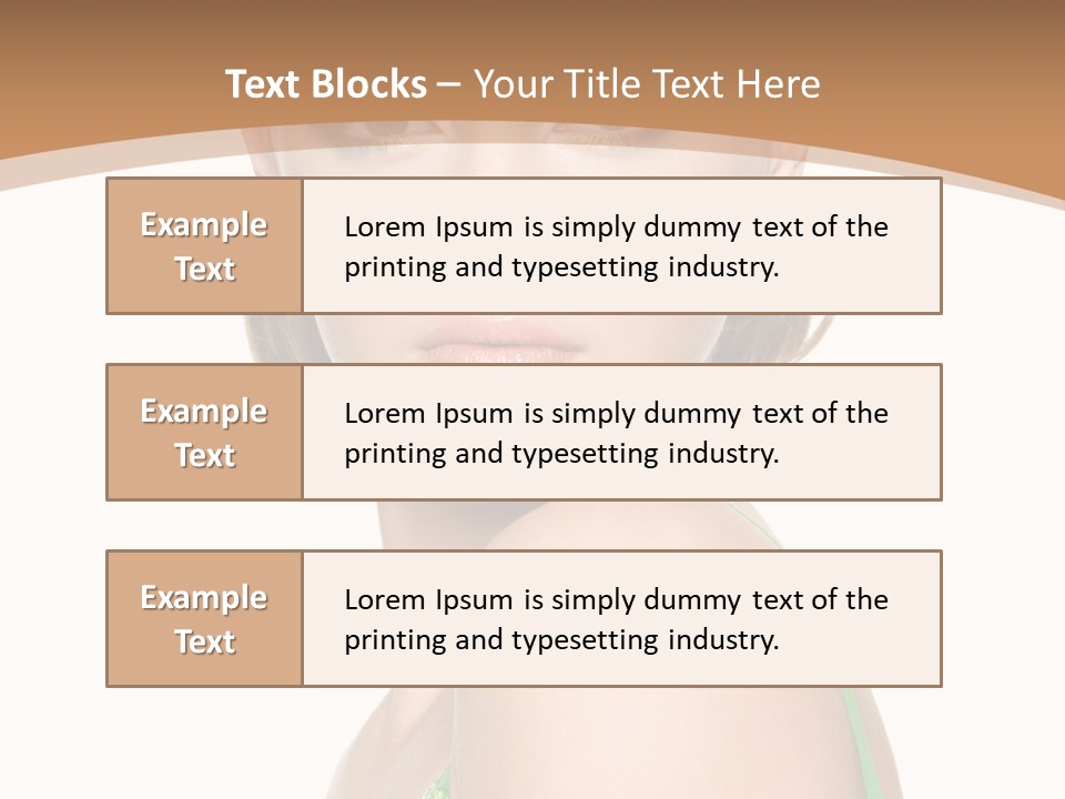 Young Brown Hair Elegance PowerPoint Template