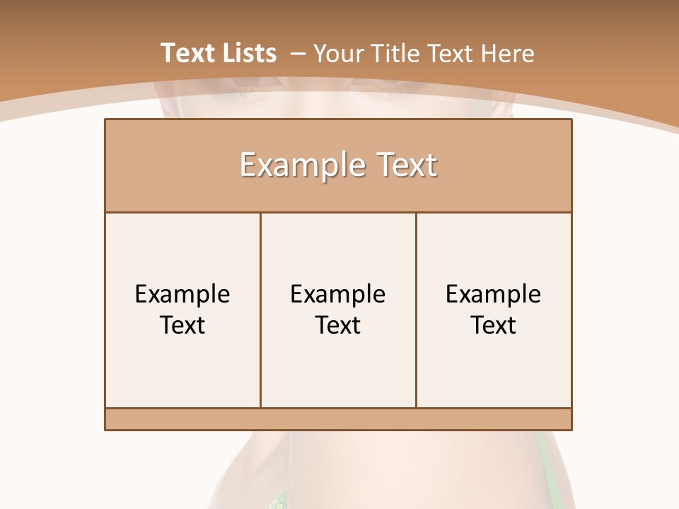 Young Brown Hair Elegance PowerPoint Template