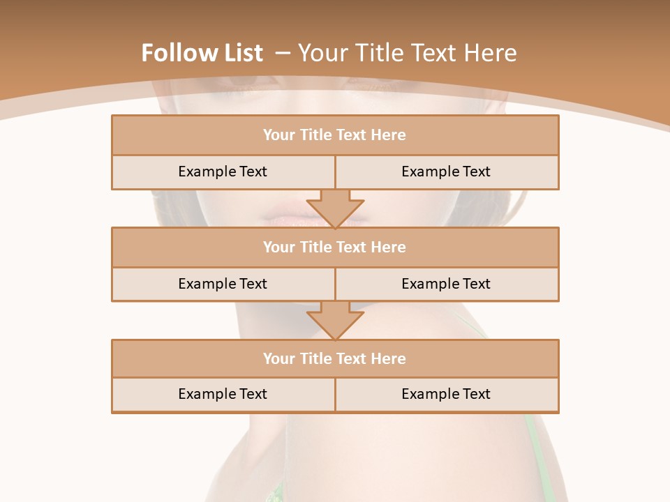 Young Brown Hair Elegance PowerPoint Template