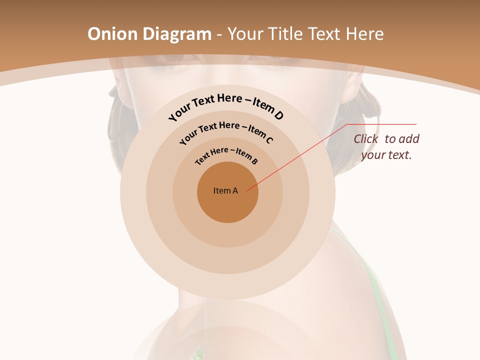 Young Brown Hair Elegance PowerPoint Template