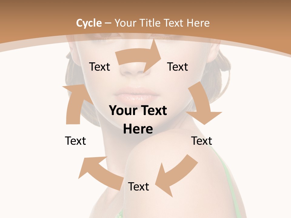 Young Brown Hair Elegance PowerPoint Template