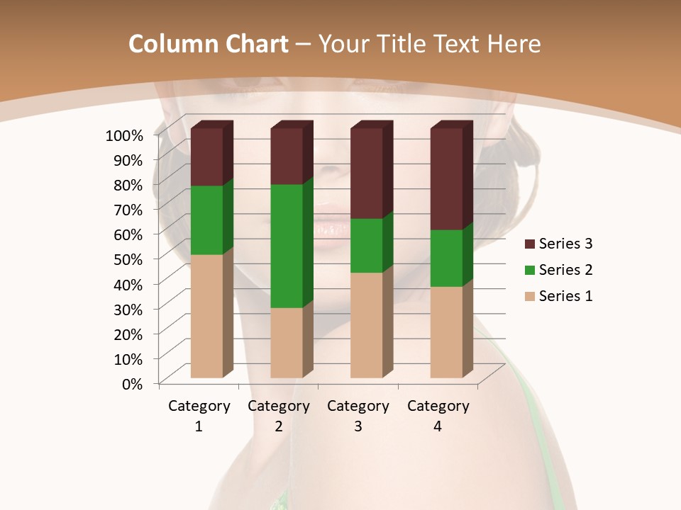Young Brown Hair Elegance PowerPoint Template