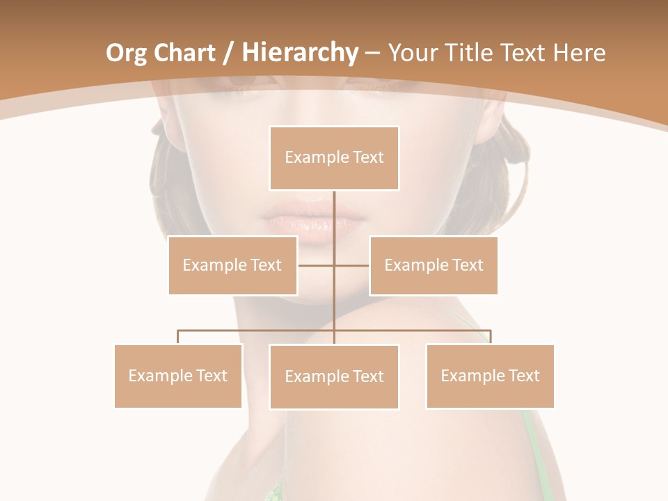 Young Brown Hair Elegance PowerPoint Template