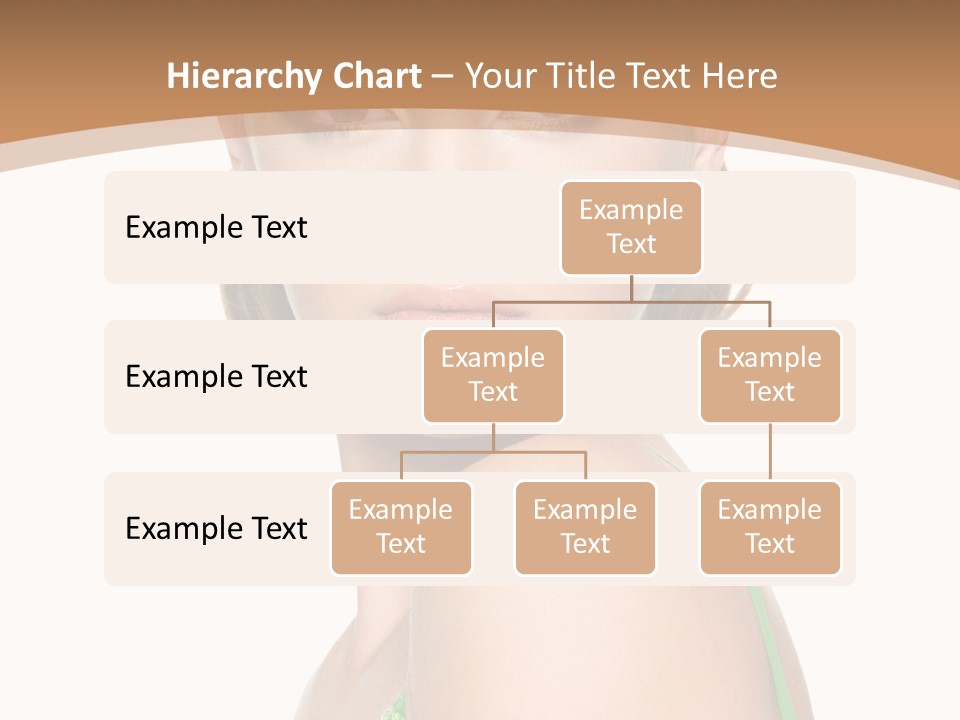Young Brown Hair Elegance PowerPoint Template