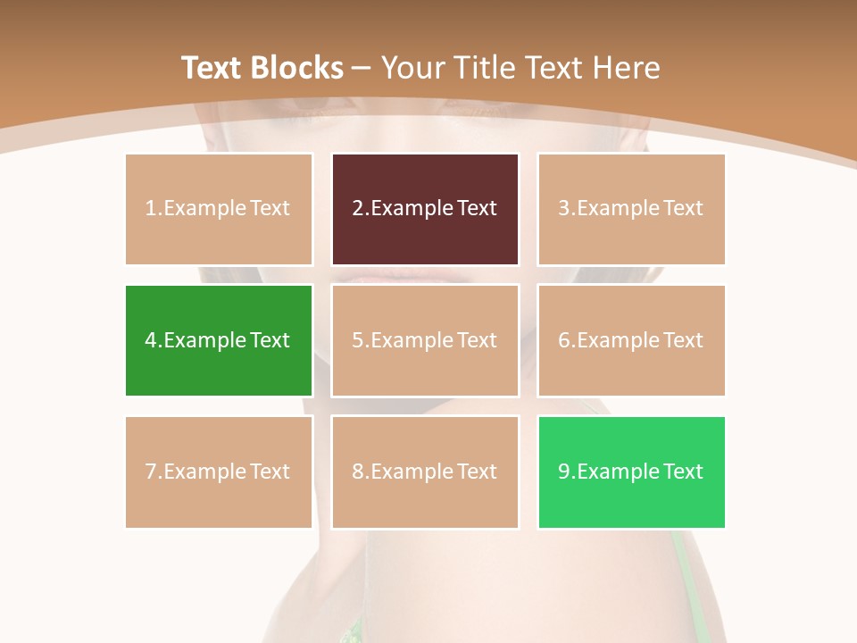 Young Brown Hair Elegance PowerPoint Template