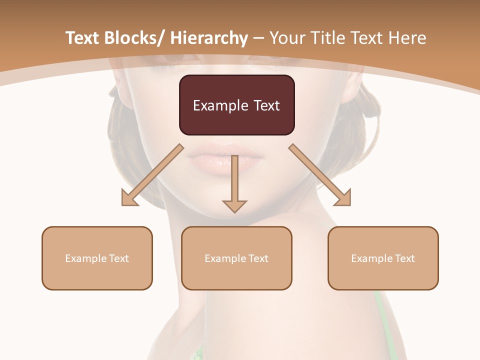 Young Brown Hair Elegance PowerPoint Template