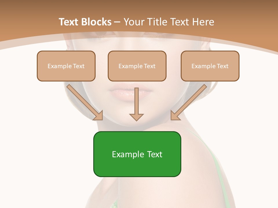 Young Brown Hair Elegance PowerPoint Template