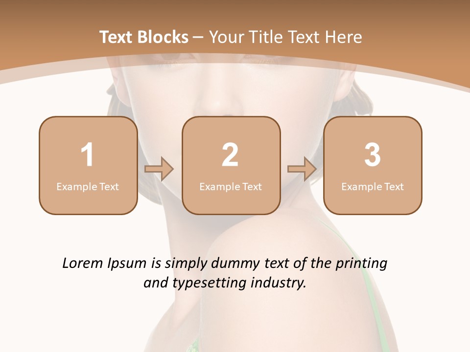 Young Brown Hair Elegance PowerPoint Template