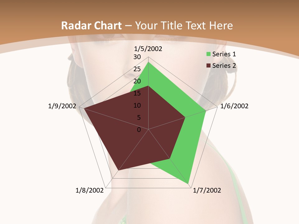 Young Brown Hair Elegance PowerPoint Template