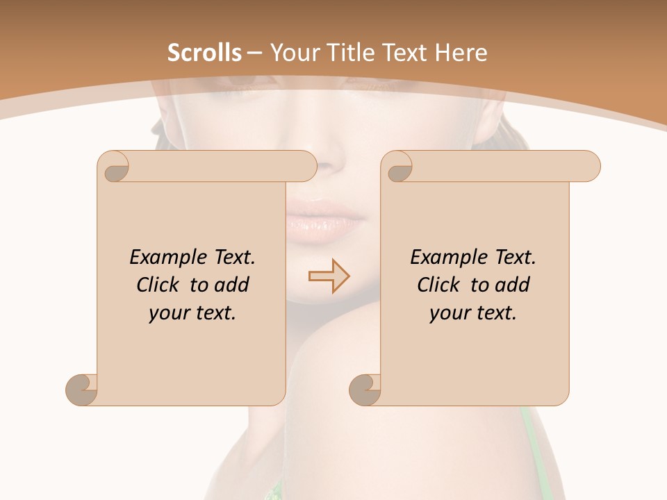 Young Brown Hair Elegance PowerPoint Template
