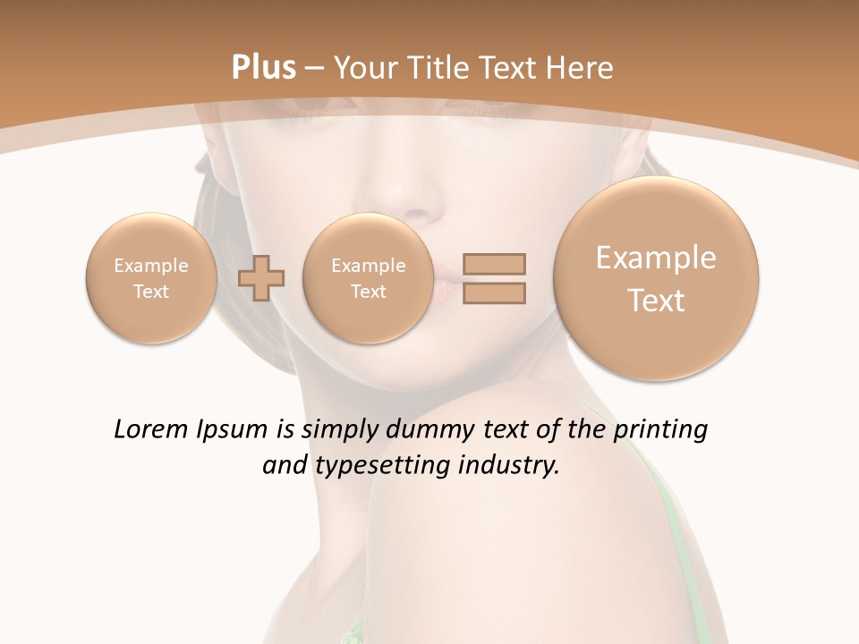 Young Brown Hair Elegance PowerPoint Template