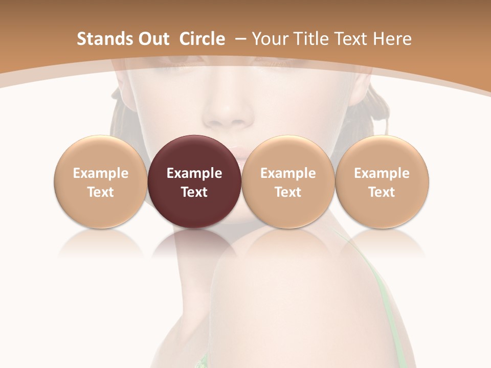 Young Brown Hair Elegance PowerPoint Template