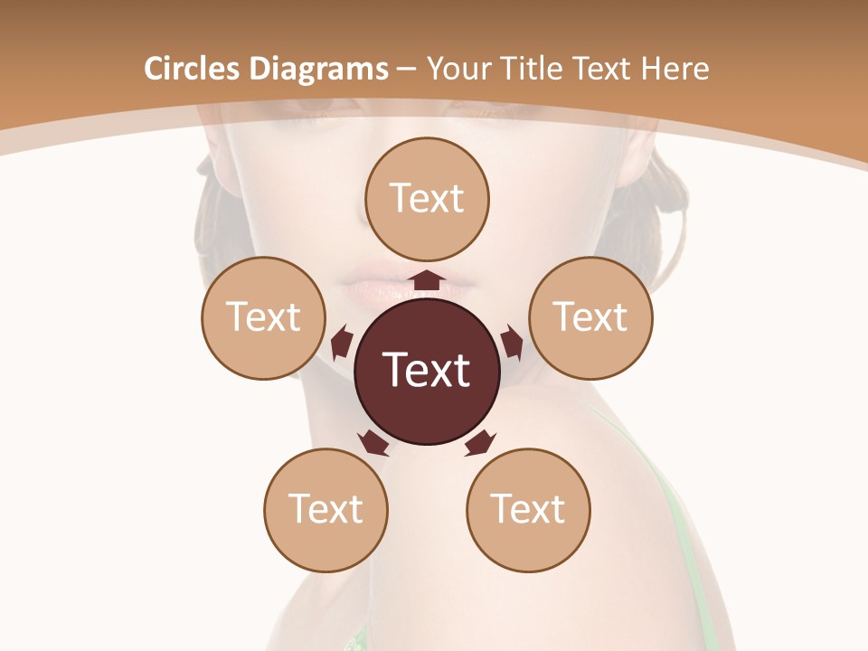 Young Brown Hair Elegance PowerPoint Template