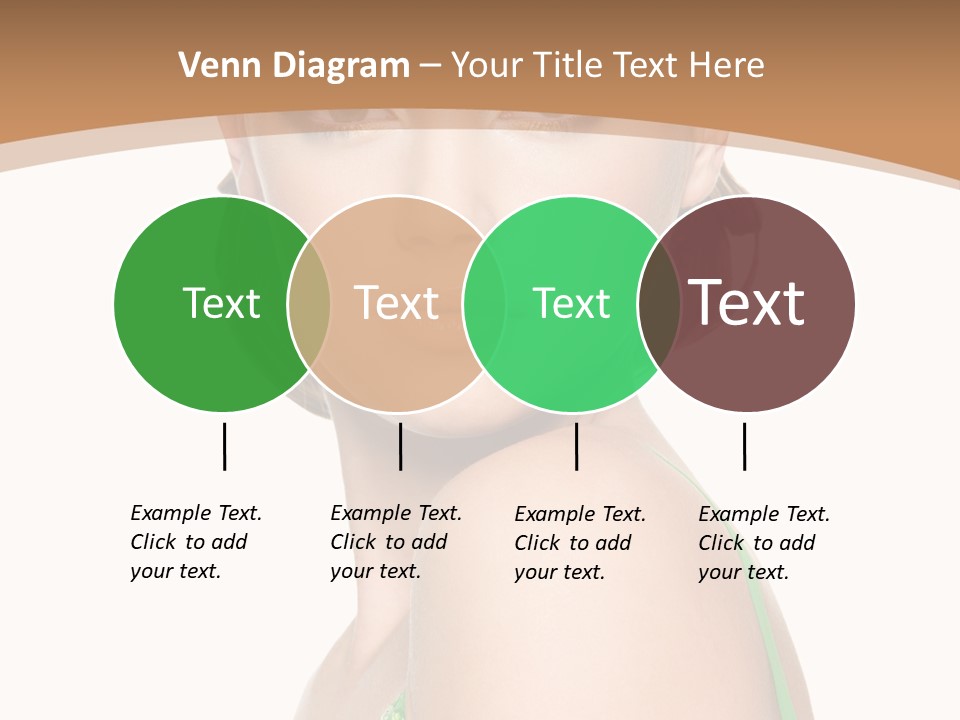 Young Brown Hair Elegance PowerPoint Template