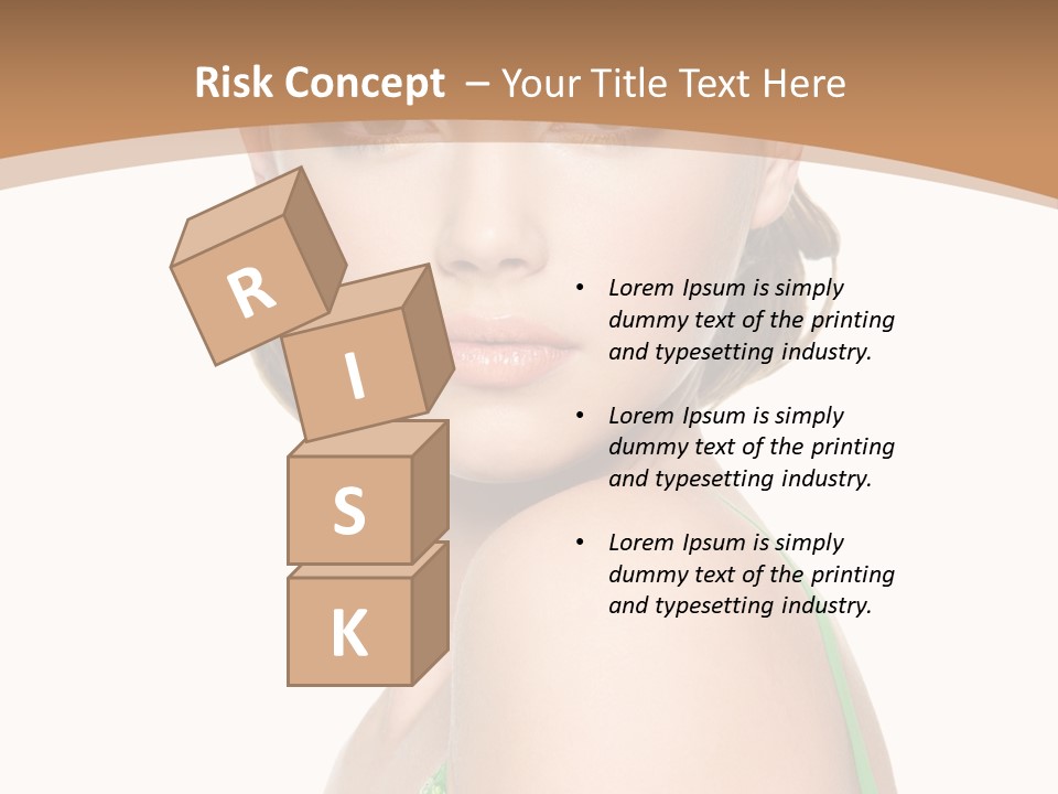 Young Brown Hair Elegance PowerPoint Template